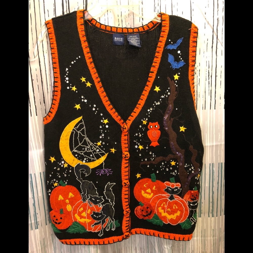 Halloween sweater vest